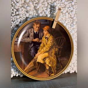 Norman Rockwell Decorative Plate Confiding In The Den